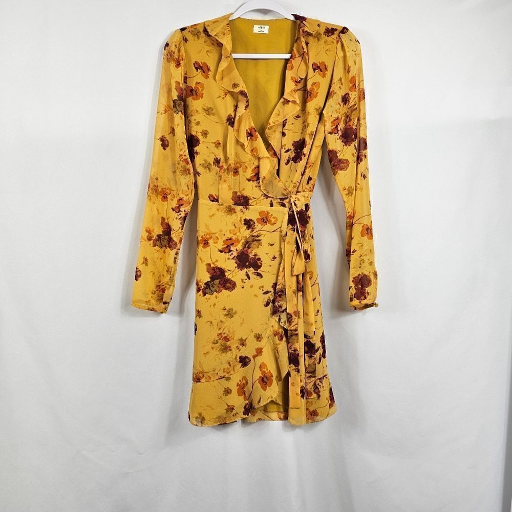 NWOT Aritzia Wilfred Louise Floral Dress In Yellow - Size M